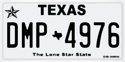 TX license plate DMP4976