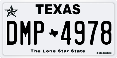 TX license plate DMP4978
