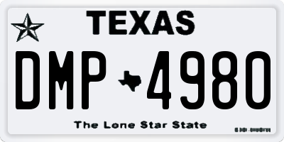 TX license plate DMP4980