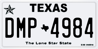 TX license plate DMP4984