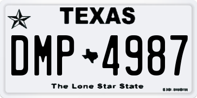 TX license plate DMP4987