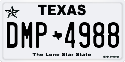 TX license plate DMP4988