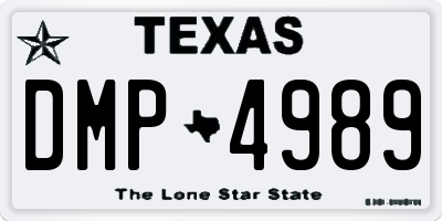 TX license plate DMP4989