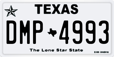 TX license plate DMP4993