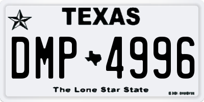 TX license plate DMP4996