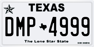 TX license plate DMP4999