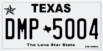 TX license plate DMP5004