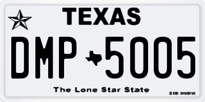 TX license plate DMP5005