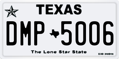 TX license plate DMP5006