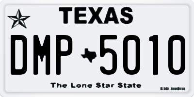 TX license plate DMP5010