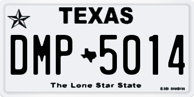 TX license plate DMP5014