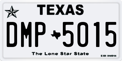 TX license plate DMP5015