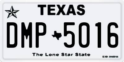 TX license plate DMP5016