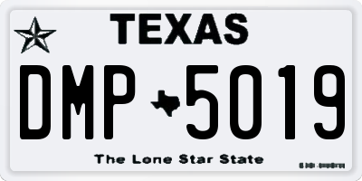 TX license plate DMP5019