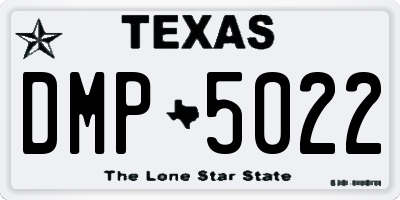 TX license plate DMP5022