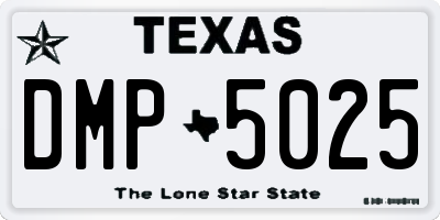 TX license plate DMP5025