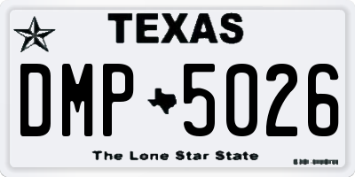 TX license plate DMP5026