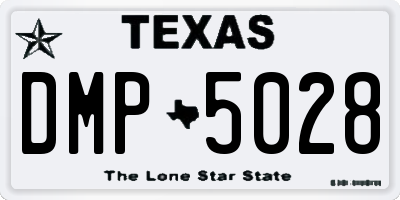 TX license plate DMP5028