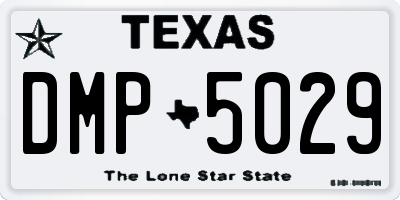 TX license plate DMP5029
