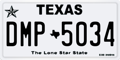 TX license plate DMP5034