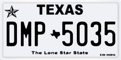 TX license plate DMP5035