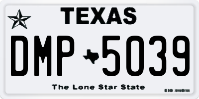 TX license plate DMP5039