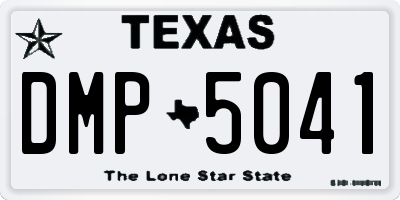 TX license plate DMP5041