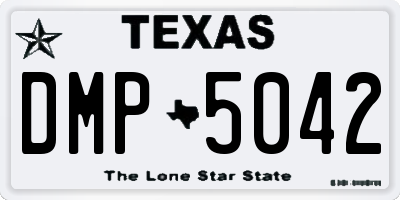 TX license plate DMP5042