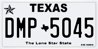 TX license plate DMP5045