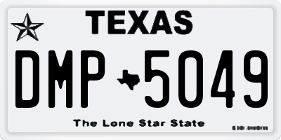 TX license plate DMP5049