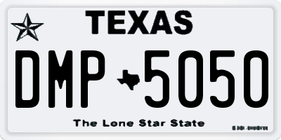 TX license plate DMP5050
