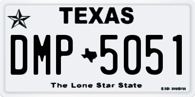 TX license plate DMP5051