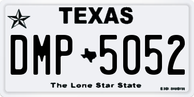 TX license plate DMP5052