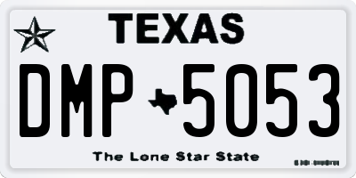 TX license plate DMP5053