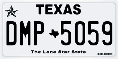 TX license plate DMP5059