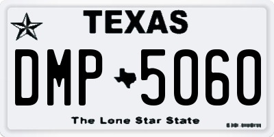 TX license plate DMP5060