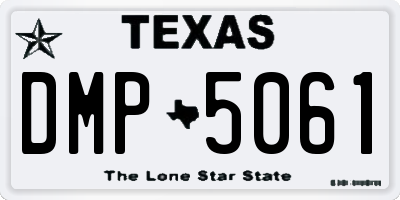 TX license plate DMP5061