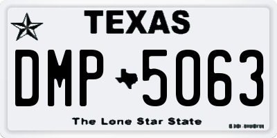 TX license plate DMP5063