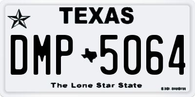 TX license plate DMP5064