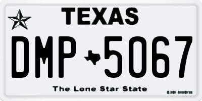 TX license plate DMP5067