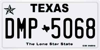 TX license plate DMP5068