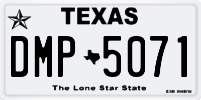 TX license plate DMP5071