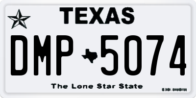 TX license plate DMP5074