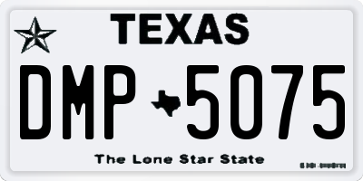 TX license plate DMP5075
