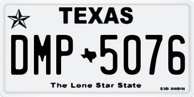 TX license plate DMP5076