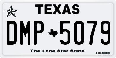 TX license plate DMP5079