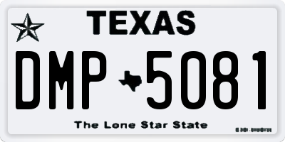 TX license plate DMP5081