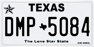 TX license plate DMP5084