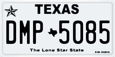 TX license plate DMP5085