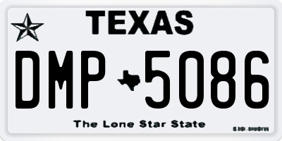 TX license plate DMP5086